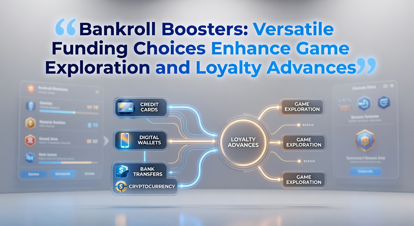 Illustration of diverse payment icons including cards, e-wallets, and cryptocurrencies fueling casino gameplay and loyalty ladders