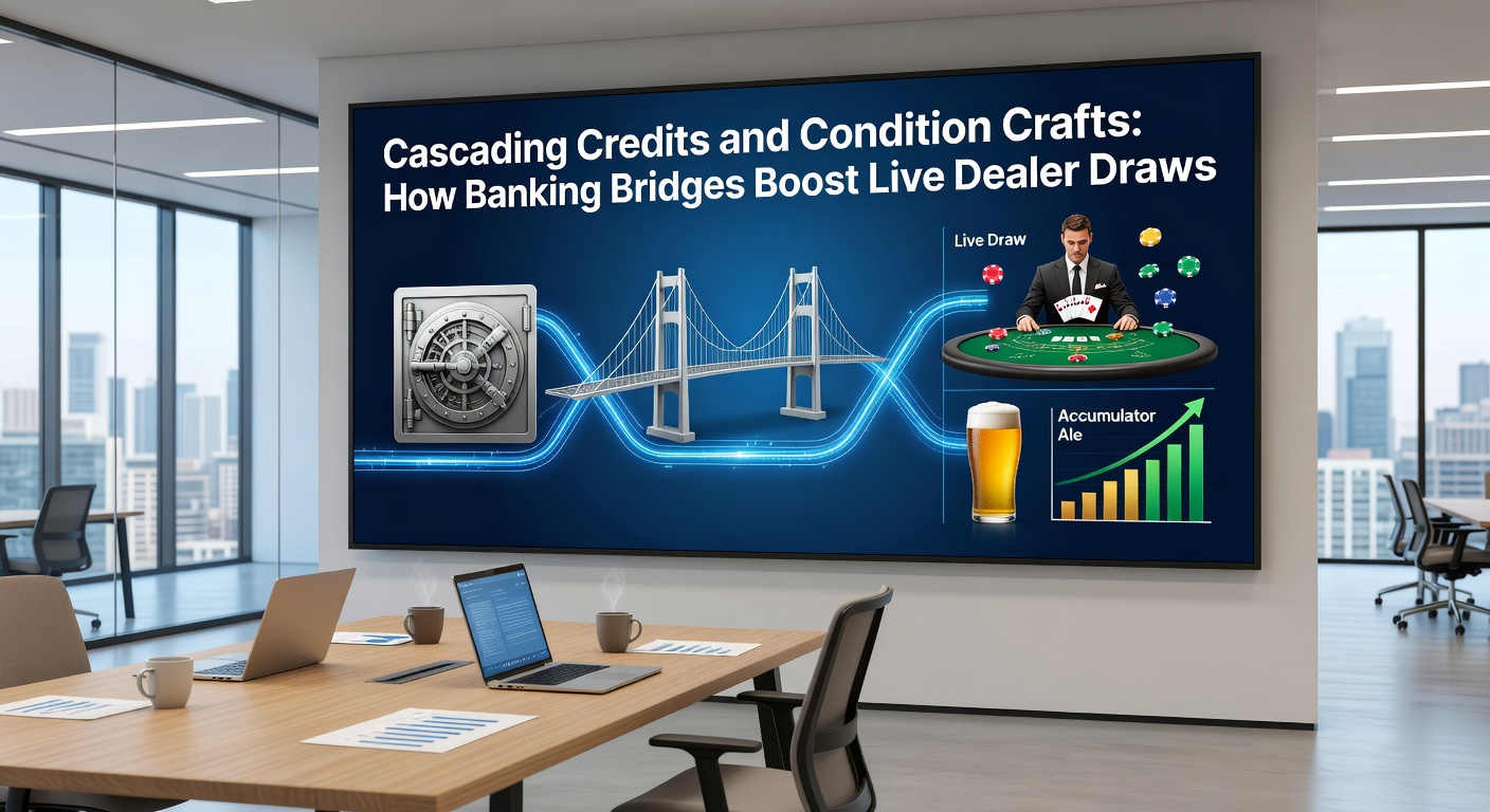 Visual of banking bridge APIs linking mobile devices to live dealer streams, accumulator bet trackers, and rising loyalty ladders amid cascading credit animations