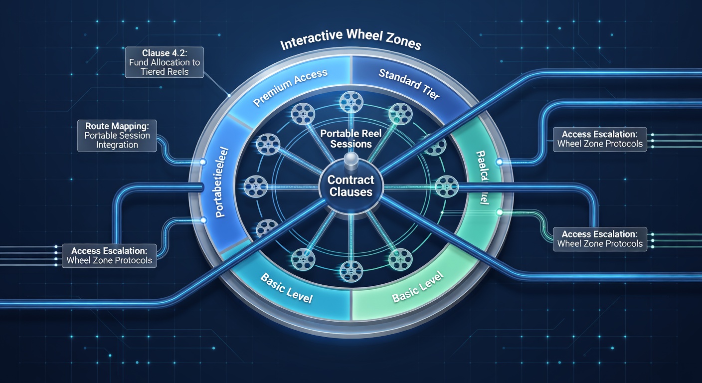 Diagram illustrating contract clauses linking payment routes to tiered access levels in mobile reel and wheel gaming sessions