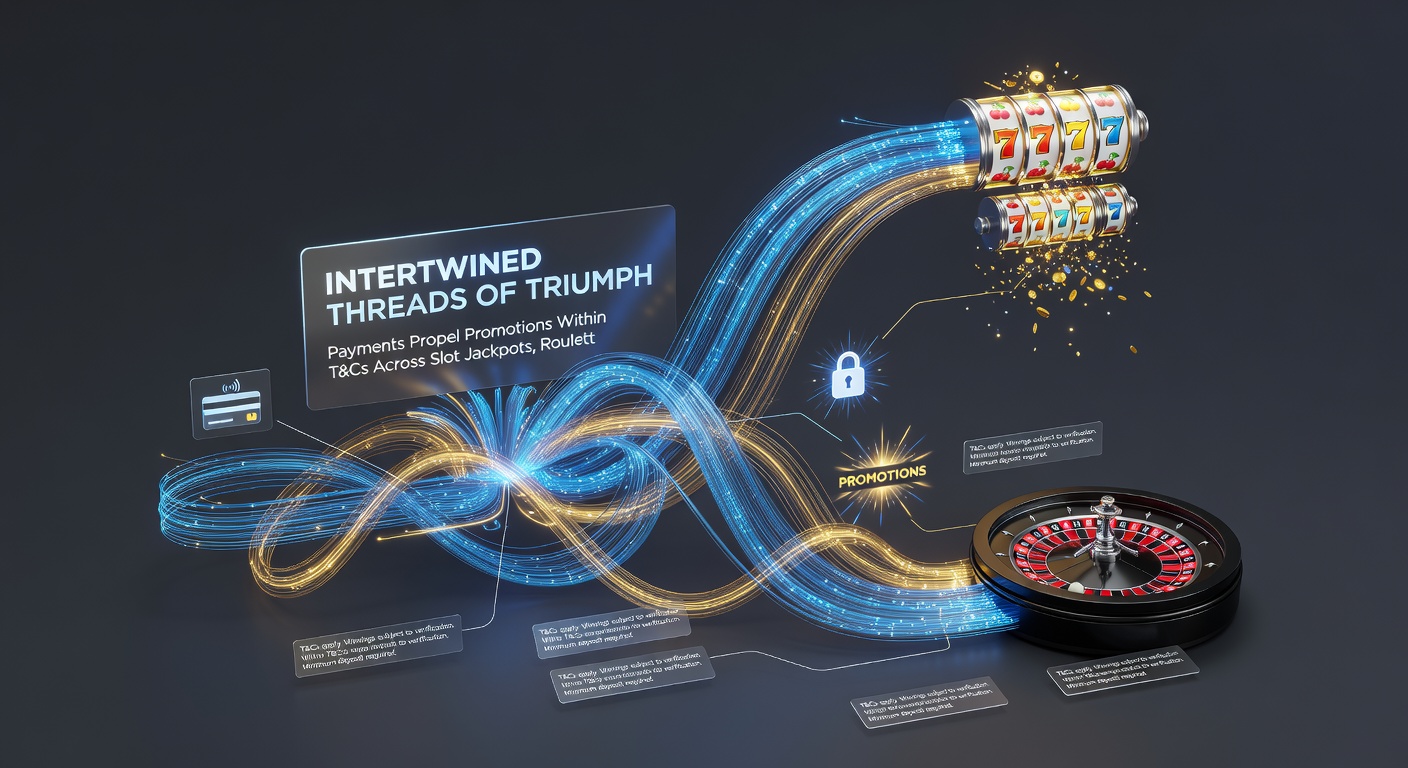 Roulette wheel spinning with payment streams flowing into promotional bonus icons and T&C documents, highlighting funding-driven rewards