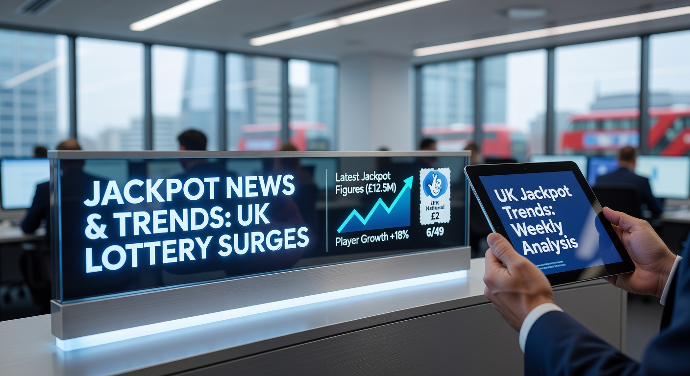 EuroMillions jackpot ticket with sparkling confetti and winning numbers displayed prominently, celebrating the massive UK win