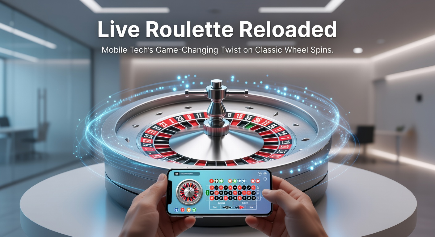 A vibrant live roulette table on a mobile screen, showing the dealer spinning the wheel with real-time bets placed from a smartphone interface