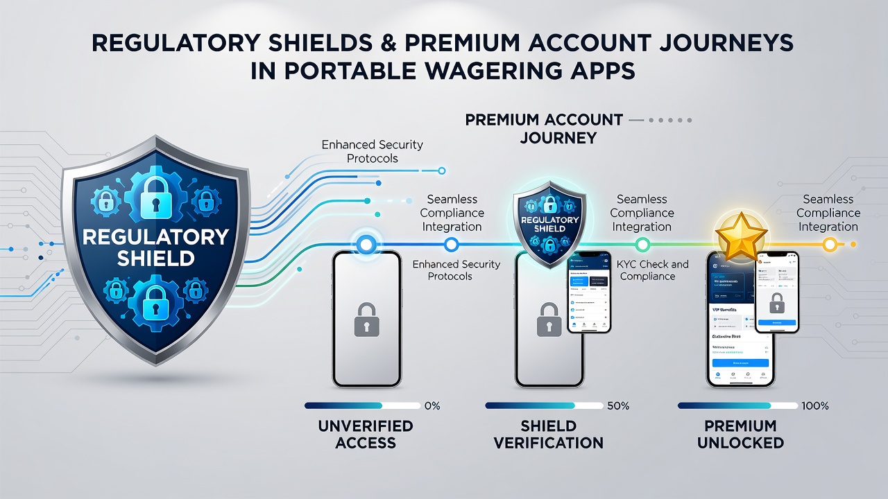 Illustration of regulatory compliance workflow affecting mobile premium accounts and wagering limits