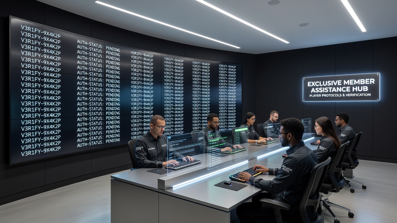 Support team coordinating assistance protocols alongside verification code systems